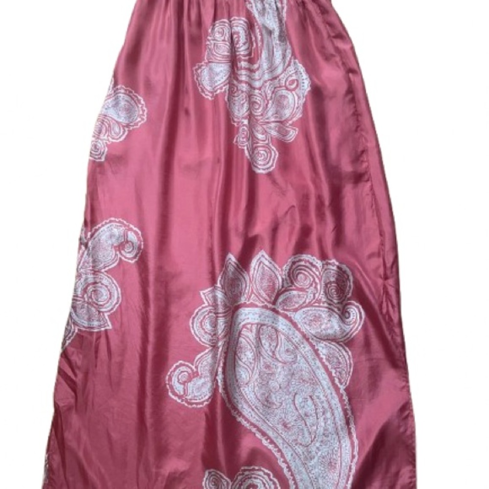 Vintage BCBG MAXAZRIA Elegant Pink Paisley Skirt Size Medium